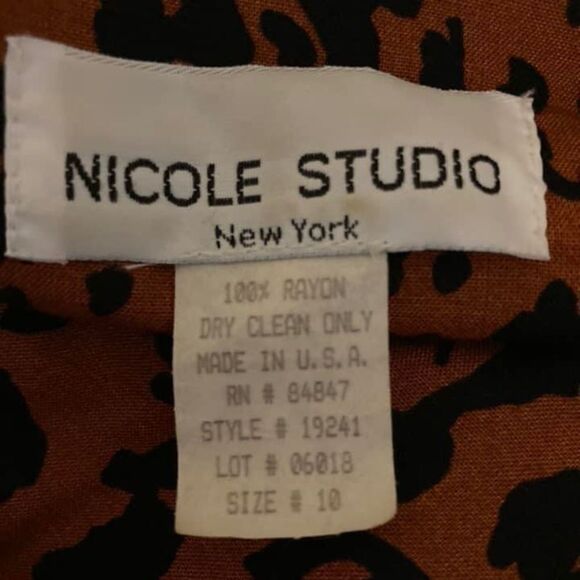 Vintage Nicole Studio animal print Top Medium - Picture 7 of 7